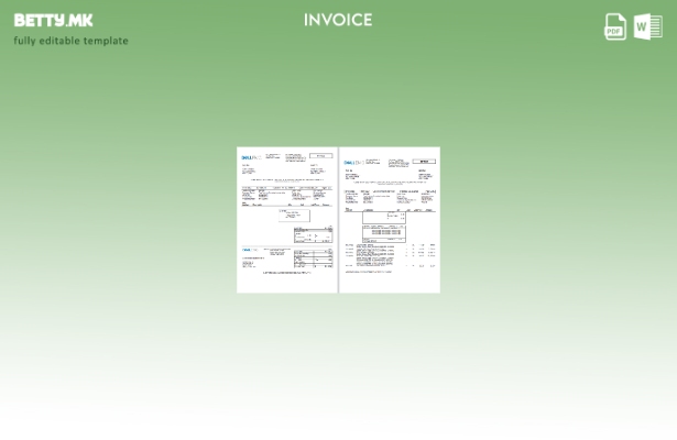 Шаблон за фактура во модерен стил на САД Dell технологии